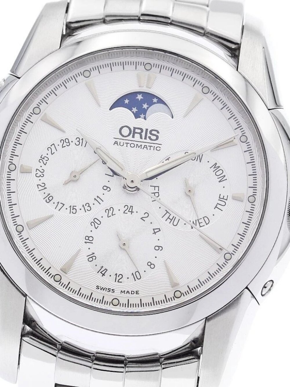 ORIS Artelier 7546A Day Date Moon Phase Silver Dial Automatic Men's Watch_961666